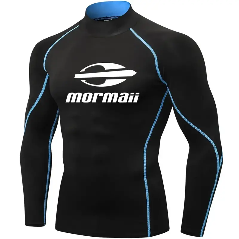 Men’s UV-Protective Long-Sleeve Swim T-Shirt – Rash Guard for Surfing, Diving & Beach Sports