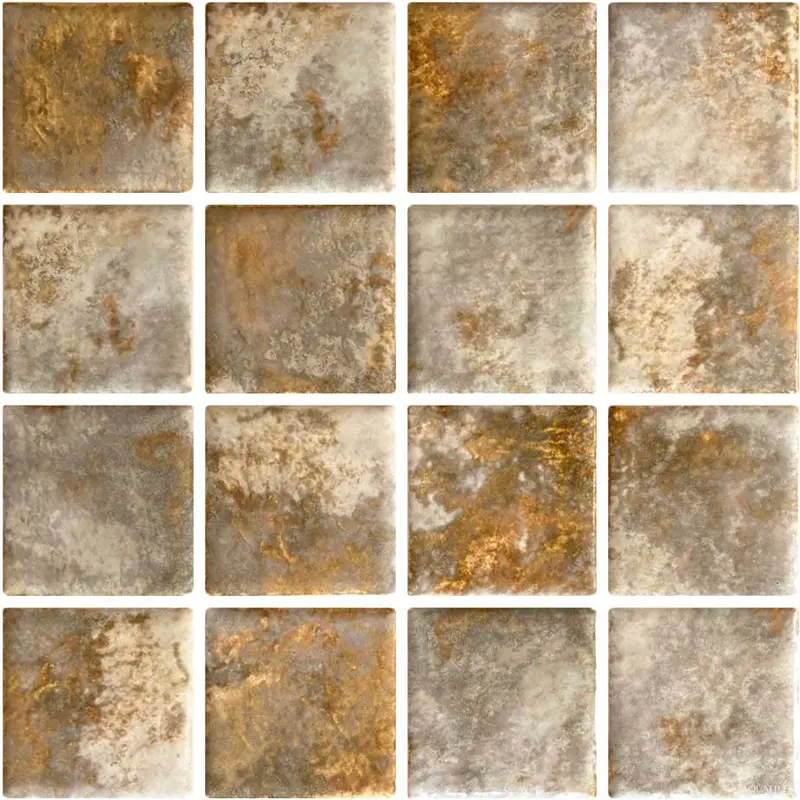 Metallic Gold 3″ x 3″ Porcelain Mosaic Tile – Luxe Accent for Pools and Backsplashes