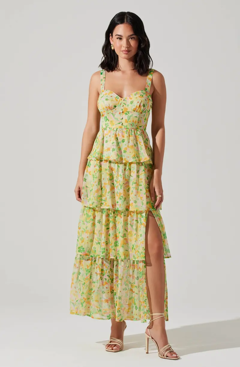 Midsummer Tiered Floral Maxi Dress