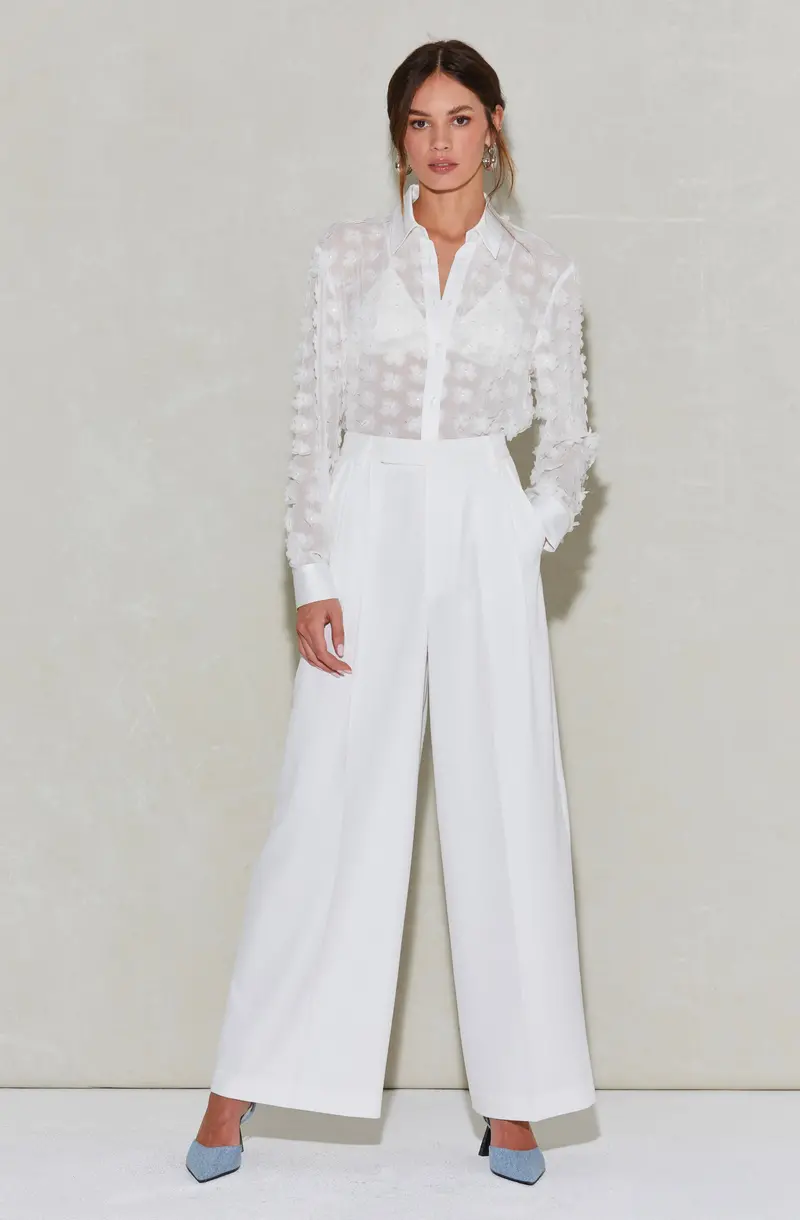 Milani Wide-Leg High-Waisted Trousers