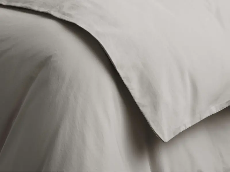 Mist Garment-Dyed Italian Sateen Duvet Cover