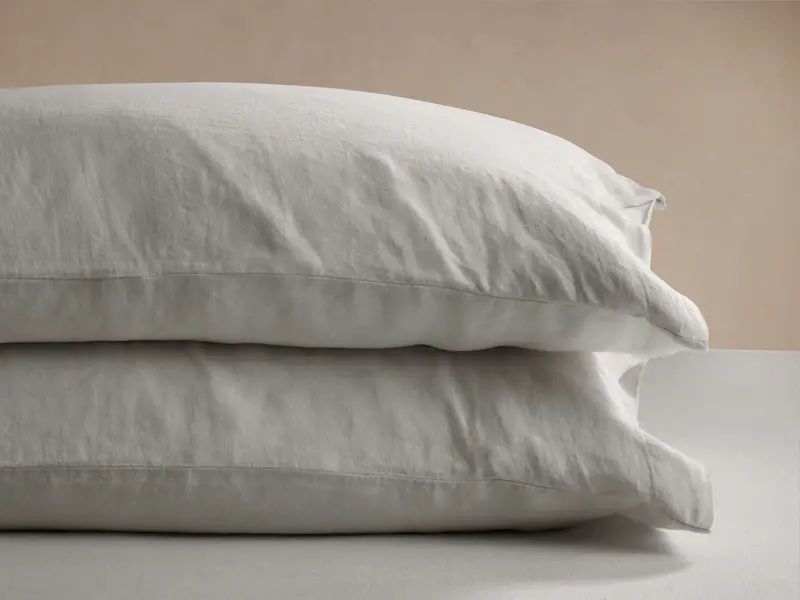 Mist Italian Garment-Dyed Linen Pillowcase Pair