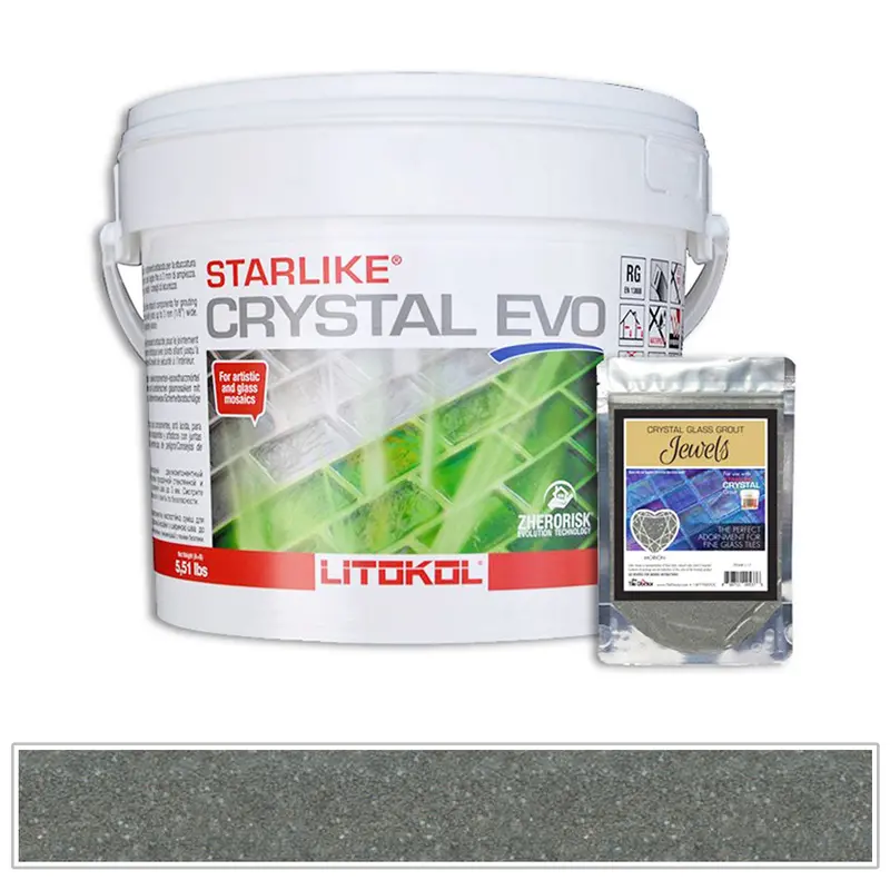 Morion Starlike Crystal Evo Glass Tile Grout – 5.5 lb Container