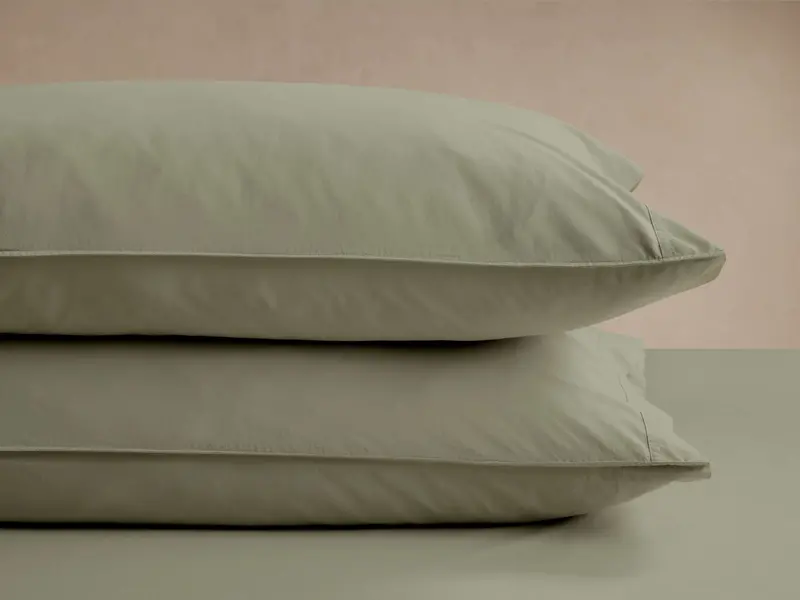 Moss Garment-Dyed Italian Percale Pillowcase Set (2-Pack)