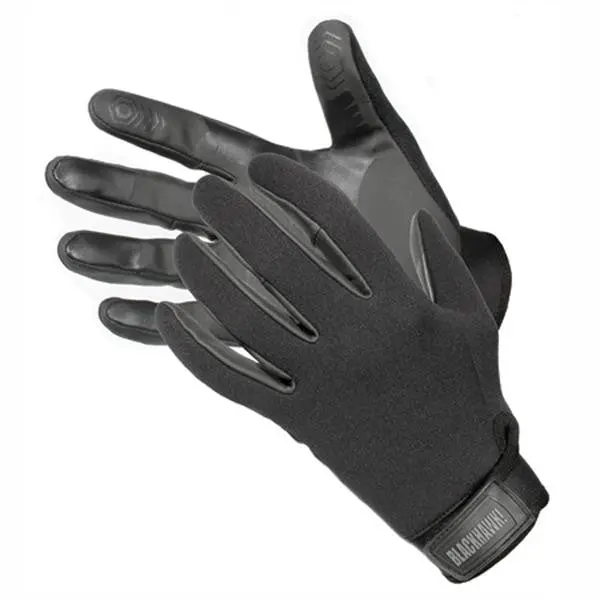 Neoprene Patrol Gloves – Lightweight Black Tactical Gloves, Medium Size