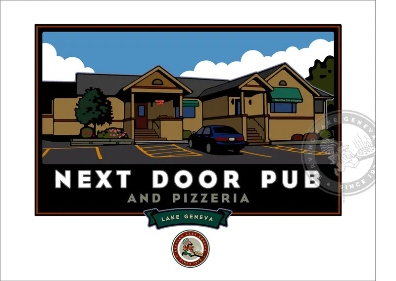 Next Door Pub Lake Geneva Giclée Art Print