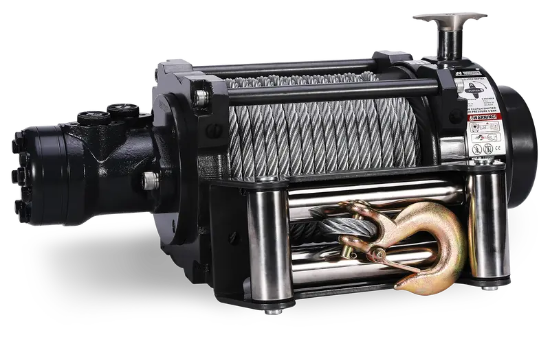 NH 15,000-Lb Heavy-Duty Hydraulic Winch with Steel Rope