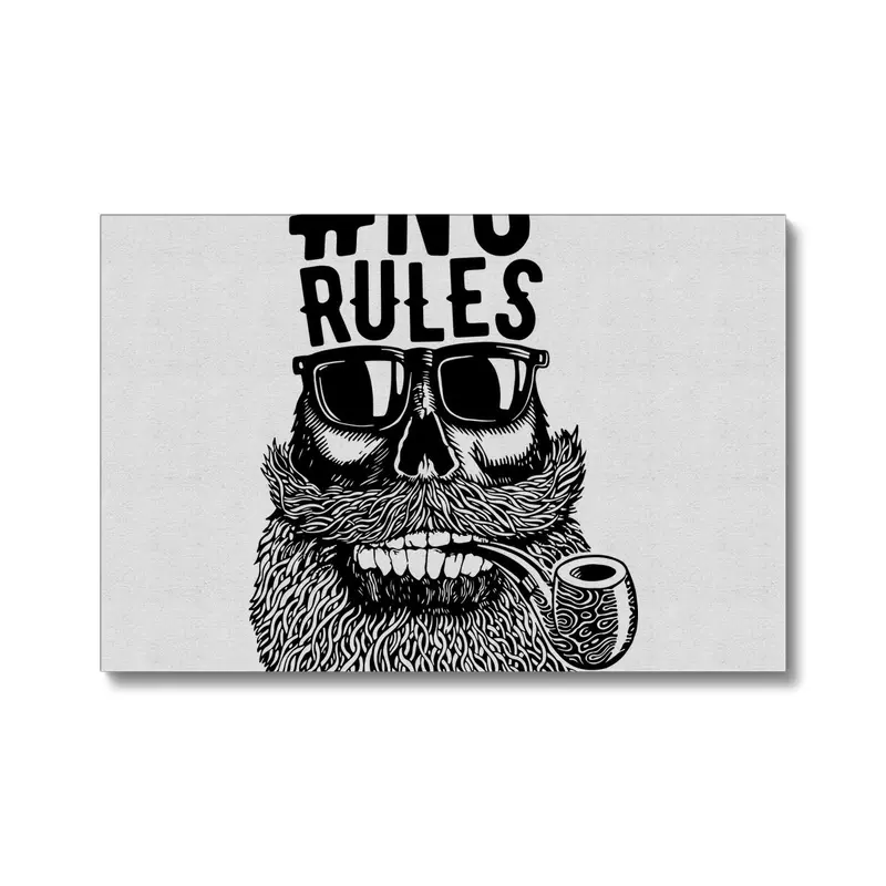 ‘No Rules’ Sustainable Canvas Print – AQUA B&W Eco Edition