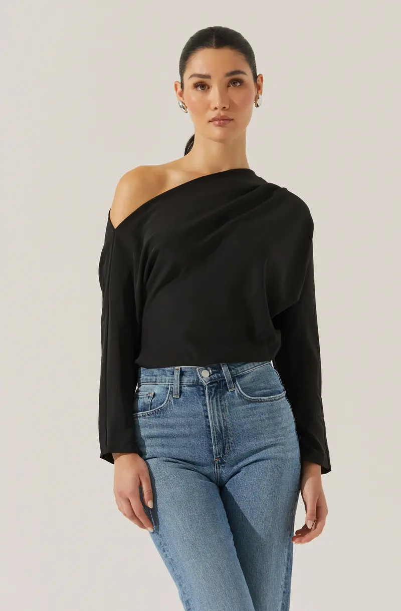 Orlia Asymmetric Off-Shoulder Top
