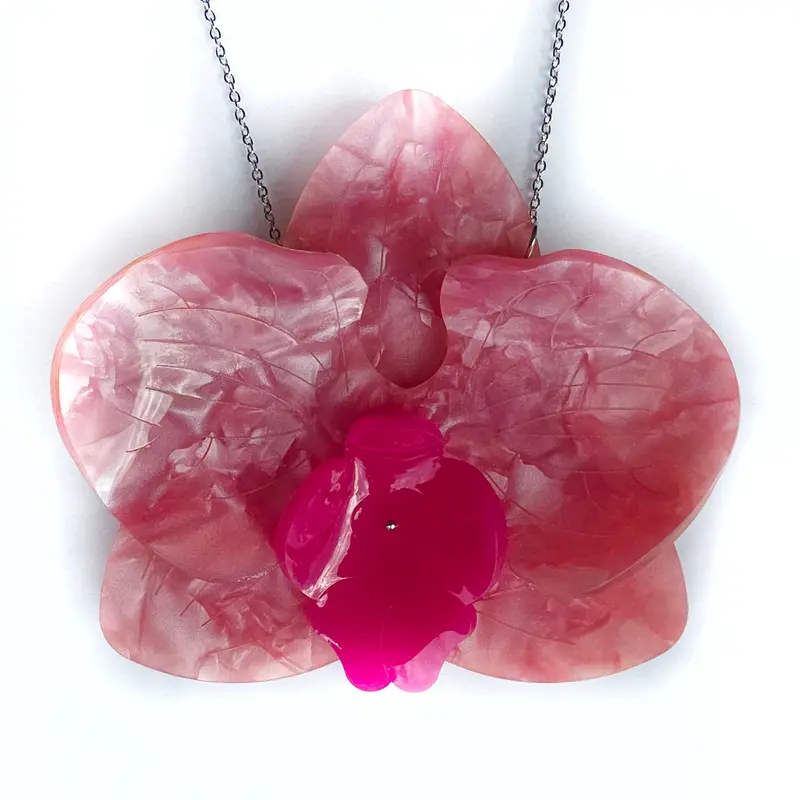 Oversized Orchid Necklace