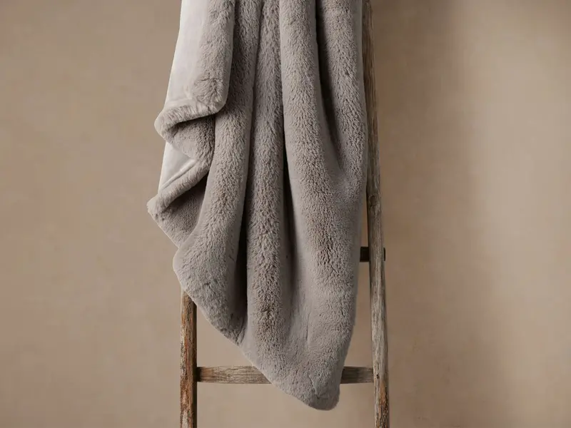 Oversized Rabbit-Fur-Style Throw Blanket