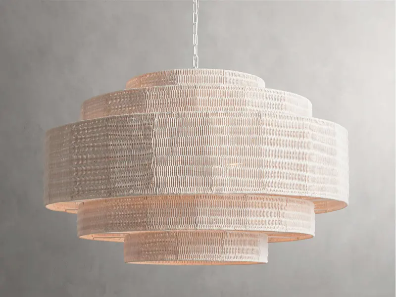 Paloma 40-Inch White Chandelier