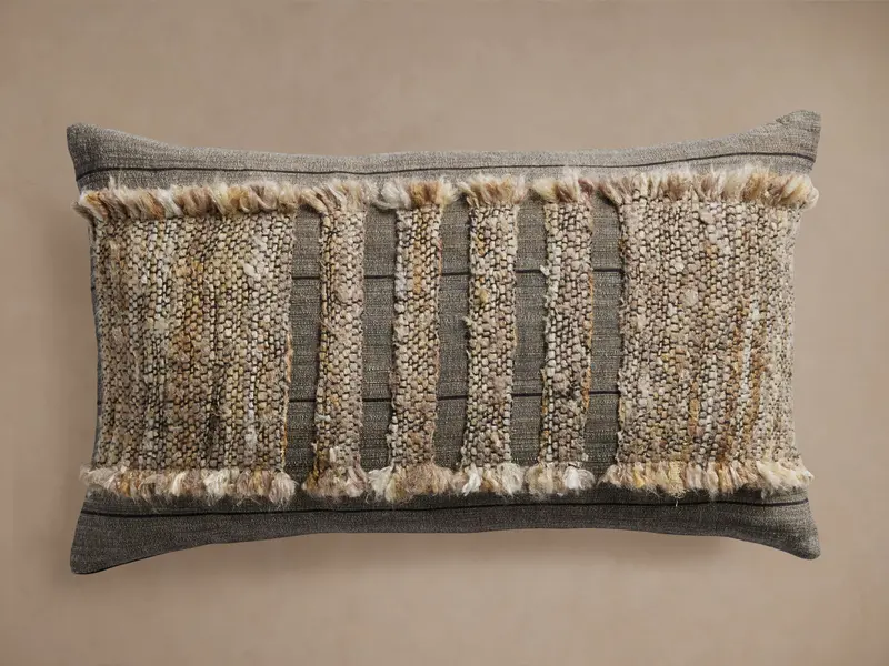 Paros Decorative Lumbar Pillow Cover – Textured Weave
