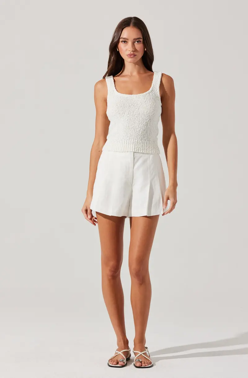 Pleated Linen-Blend Shorts by Artice