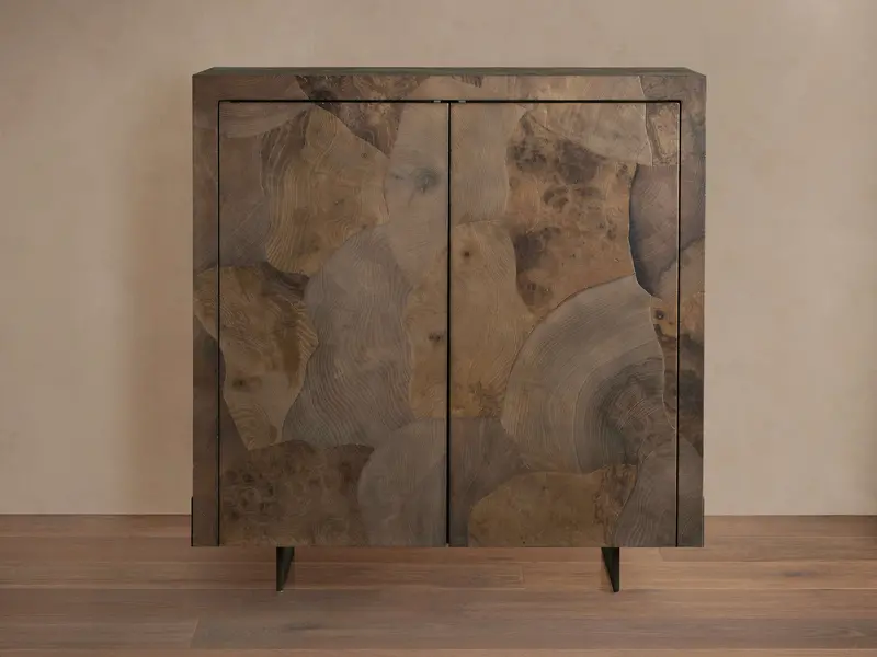 Polanco Storage Bar Cabinet with Glass Doors