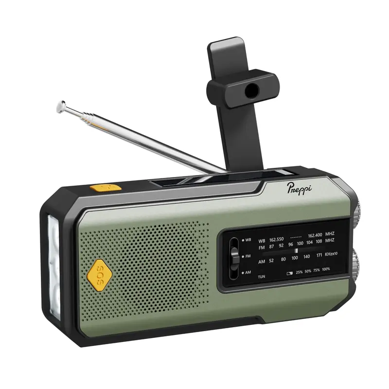 Preppi Solar-Powered Emergency Radio & Phone Charger