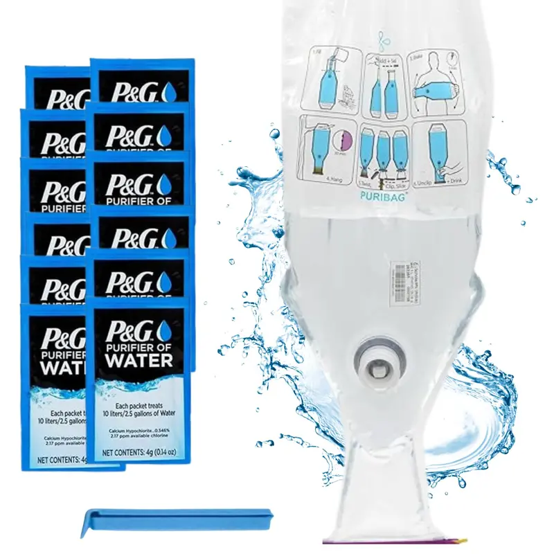 Puribag Emergency Water Filter Pack with Procter & Gamble Purifier Tablets