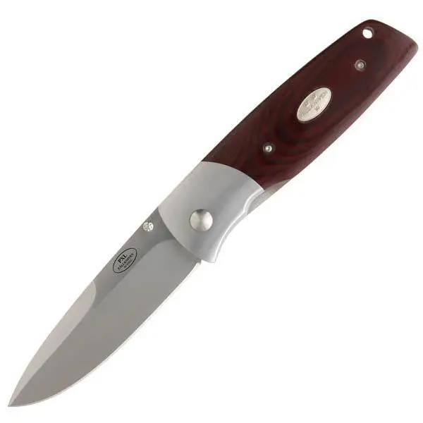 PXL Folding Knife with Maroon Micarta Handle