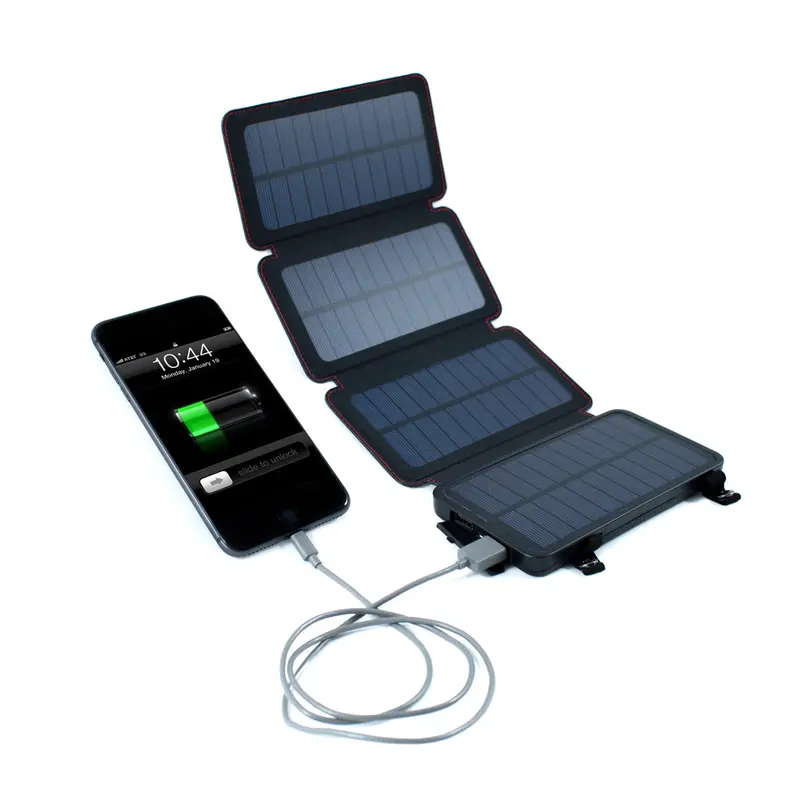 QuadraPro Solar Power Bank – High-Capacity Portable Charger