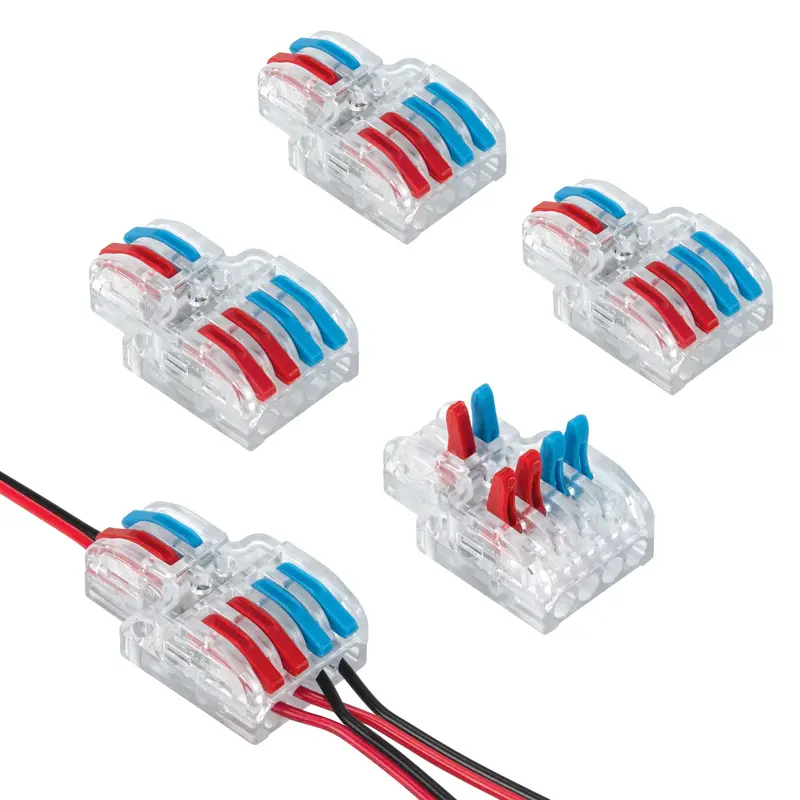 Quick-Connect 2-In/4-Out LED Wire Junction – Tool-Free Distribution Hub
