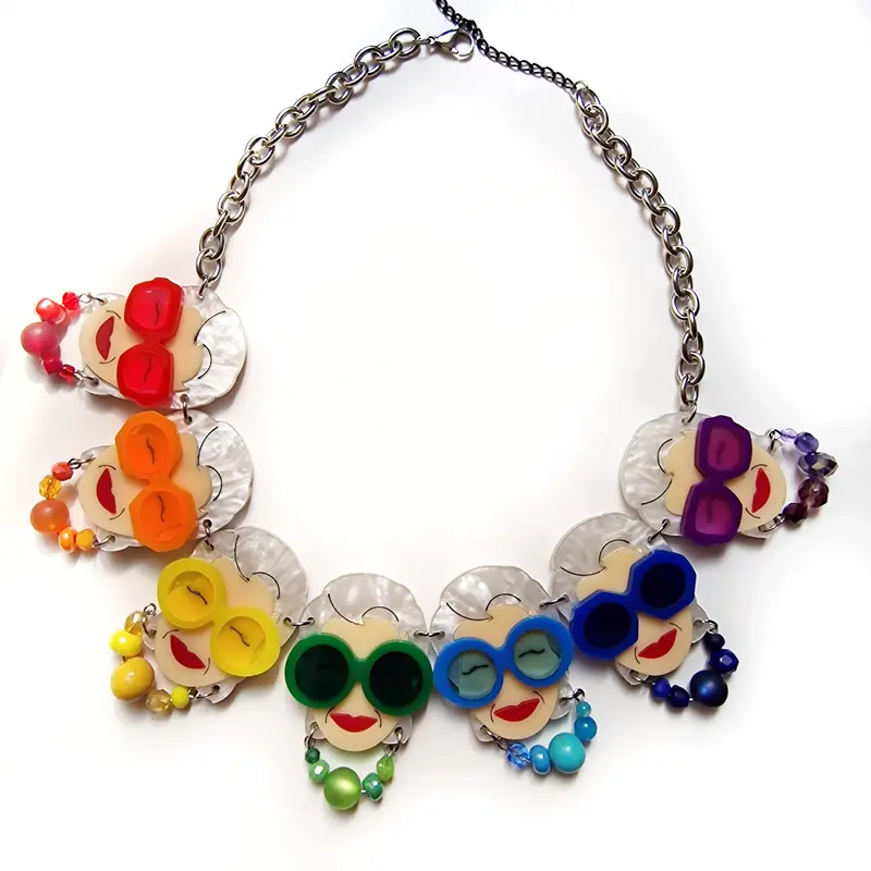 Rainbow Iris Pendant Necklace