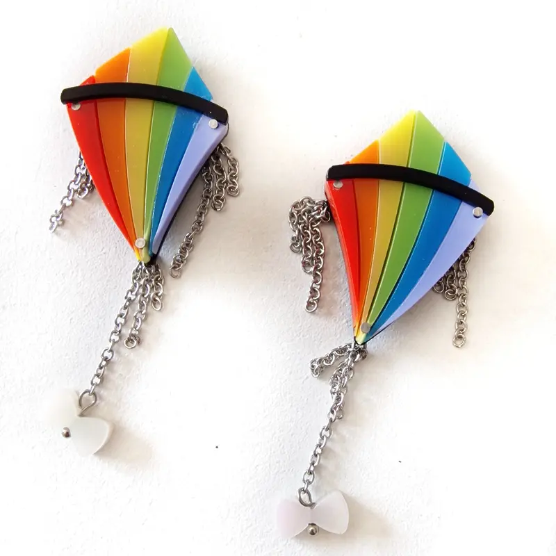 Rainbow Kite Earrings