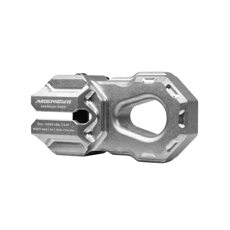Raw Finish Billet Aluminum Winch Shackle