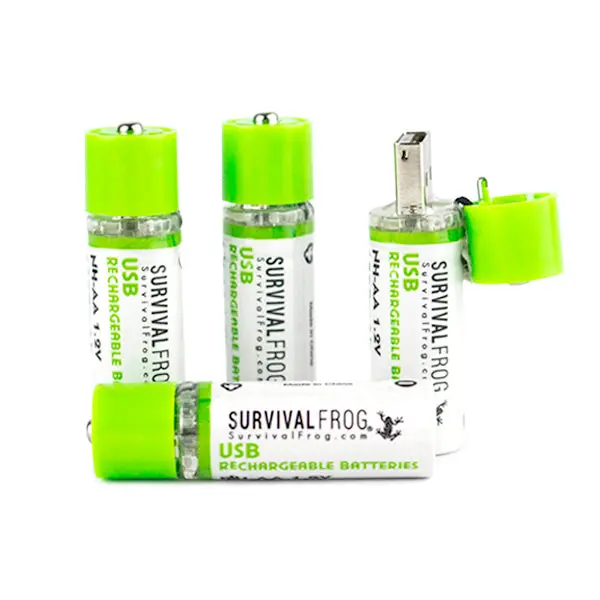 Rechargeable USB AA Batteries with Built-in Charging Port