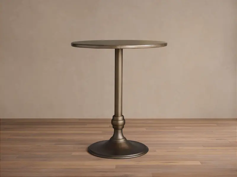 Recycled Metal Bar-Height Table Featuring Wade Base Construction