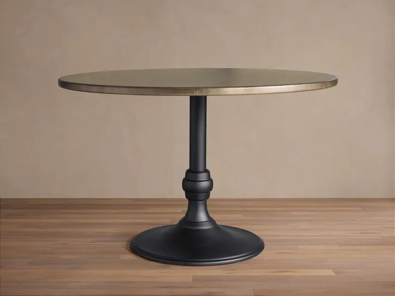 Recycled Metal Dining Table – Eco-Friendly Wade Base Design