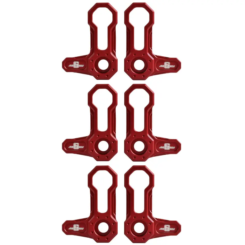 Red L-Shaped Roof Locks for JL/JT Jeep – 6-Pack
