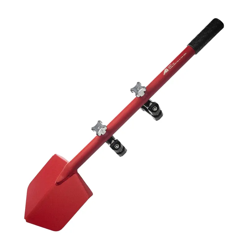 Red LONG Shovel with Black UMD Mount and Knobs