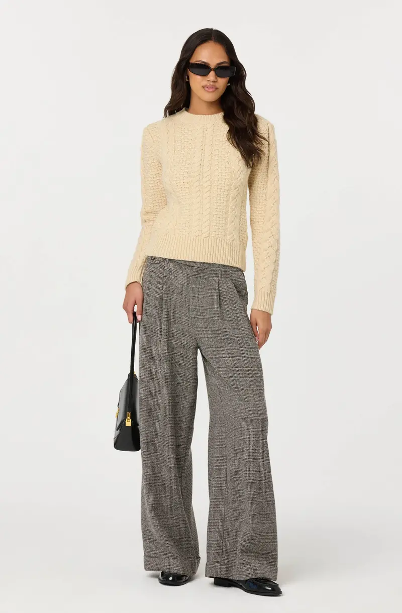 Relaxed-Fit Tweed Trousers – Lanie Style
