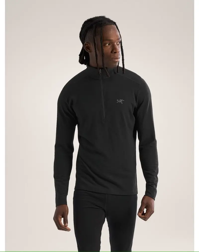 Rho Men’s Merino Wool Zip-Neck Base Layer