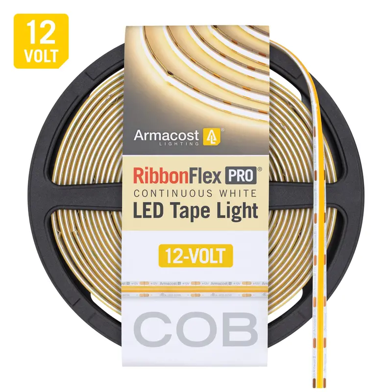 RibbonFlex Pro 12V COB White LED Strip Light – High-Density Tape