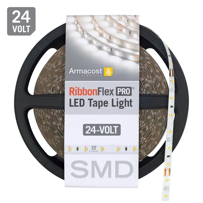 RibbonFlex Pro 24V High-Density White LED Strip Tape (30/60/120 LEDs/m)