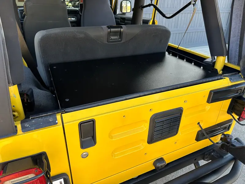 Ridgeback LJ Basic Security Enclosure – Rear Seat Installed