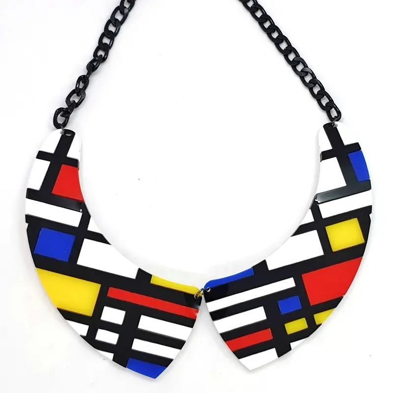 Rigid Mondrian Collar Necklace