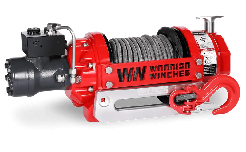 RV10 10,000 lb (4.5-Ton) Industrial Hydraulic Winch – Synthetic Rope