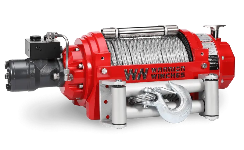RV15 15,000 lb (6.8 Ton) Heavy-Duty Hydraulic Winch – Steel Cable