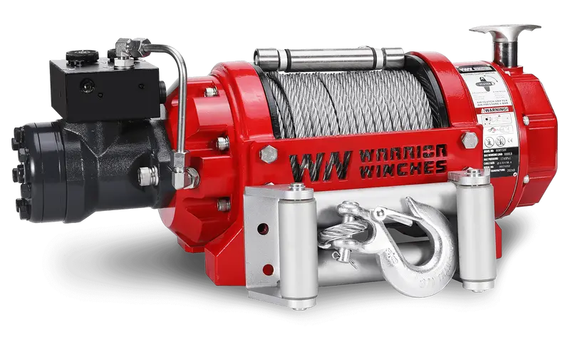 RV8 8,000 lb Hydraulic Short-Drum Winch – 3.6-Ton Capacity with Steel Cable