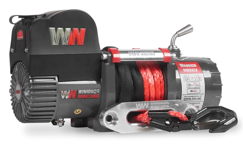 Samurai 9500-Lb Compact 12V Electric Winch with Synthetic Rope