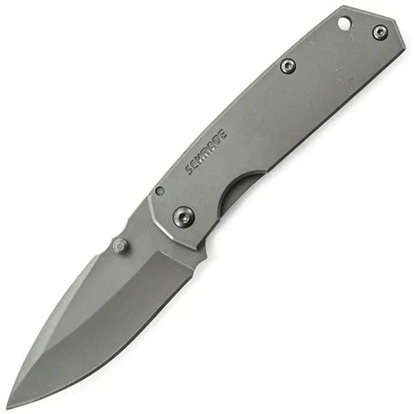 SCH303M Survival Knife – Titanium-Coated Drop Point Blade with Plain Edge
