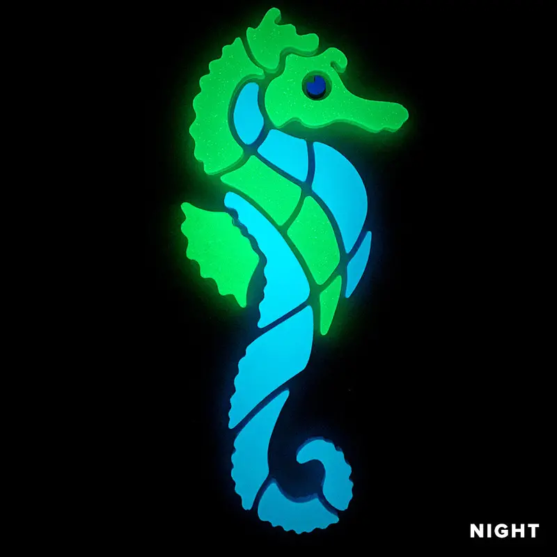 Seahorsey Glow-in-the-Dark Pool Mosaic Tile