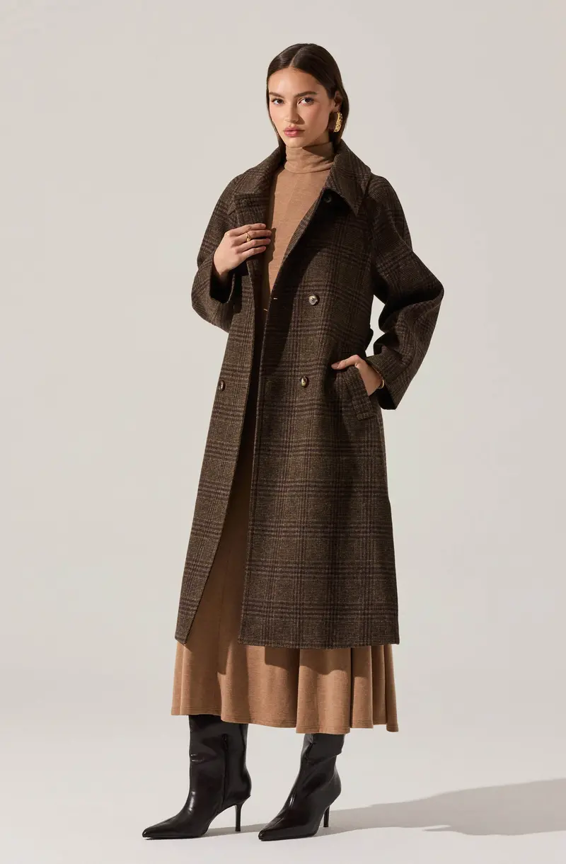 Seeley Double-Breasted Longline Wool Coat