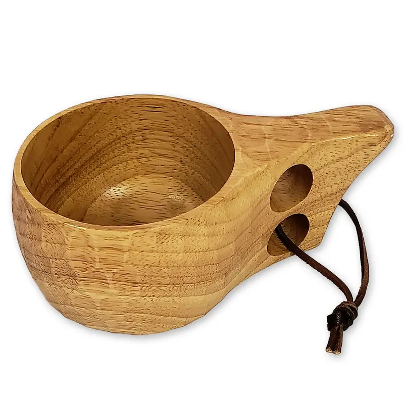 Skógr™ Hand-Carved Kuksa Camp Mug – Nordic-Style Wooden Drinkware