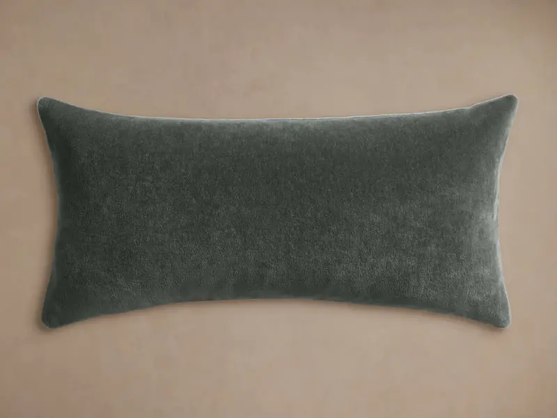 Slate Mohair Lumbar Support Pillow