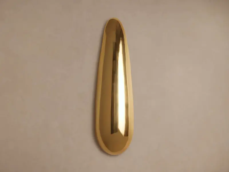 Sleek Droplet-Shaped Wall Sculpture in Polished Finish