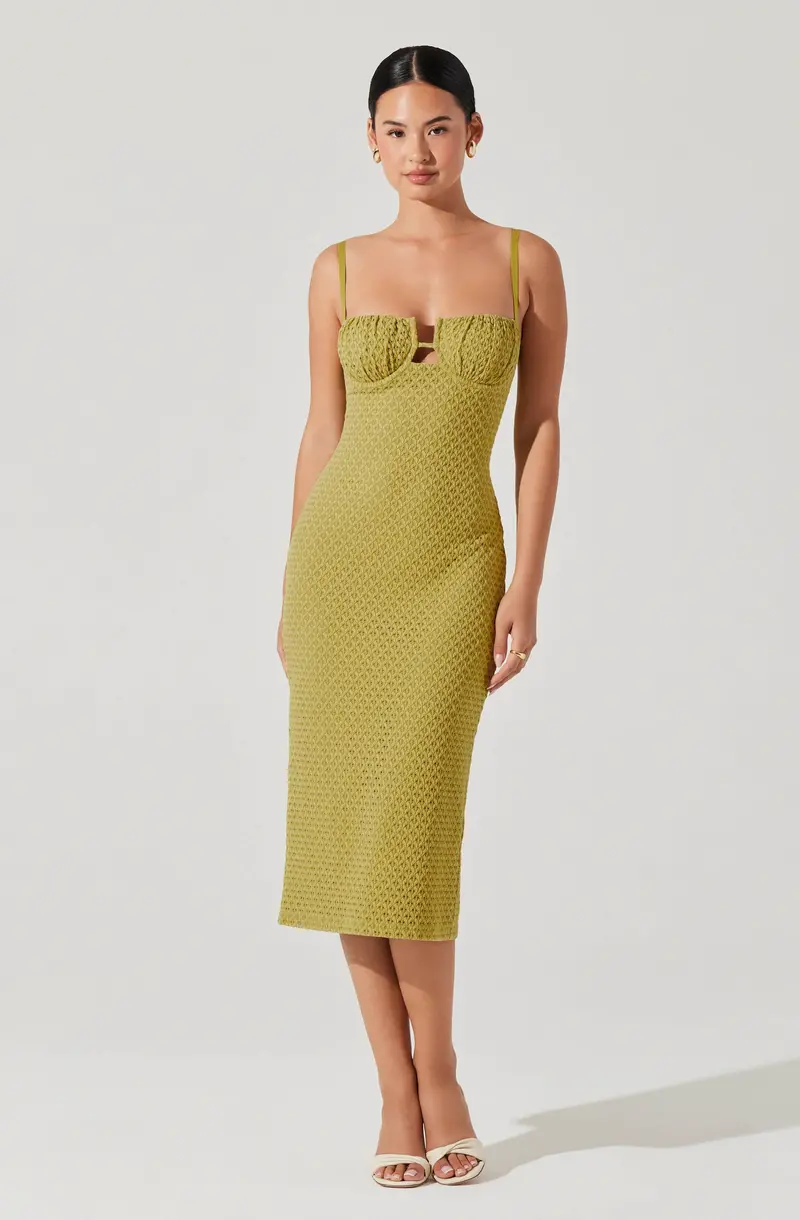 Sleek Jaida Bustier Bodycon Midi Dress