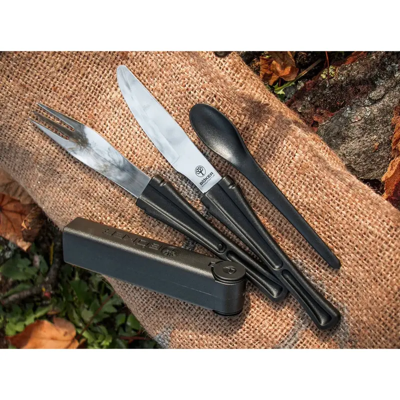 SnacPac Compact Travel Utensil Set with Seasoning Shakers